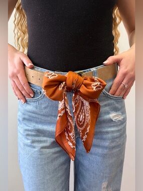 Dylan Designs  Patterned Silk Scarf Belt